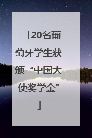 20名葡萄牙学生获颁“中国大使奖学金”