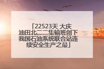 22523天 大庆油田北二二集输班创下我国石油系统联合站连续安全生产之最