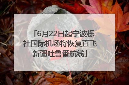 6月22日起宁波栎社国际机场将恢复直飞新疆吐鲁番航线