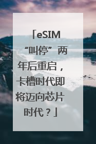 eSIM“叫停”两年后重启，卡槽时代即将迈向芯片时代？